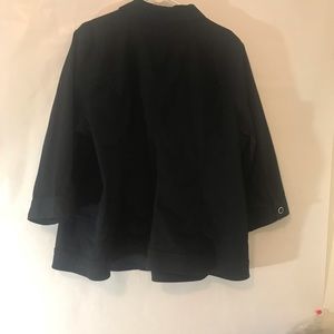 CJ Banks 3x cotton blazer/jacket black. Button up